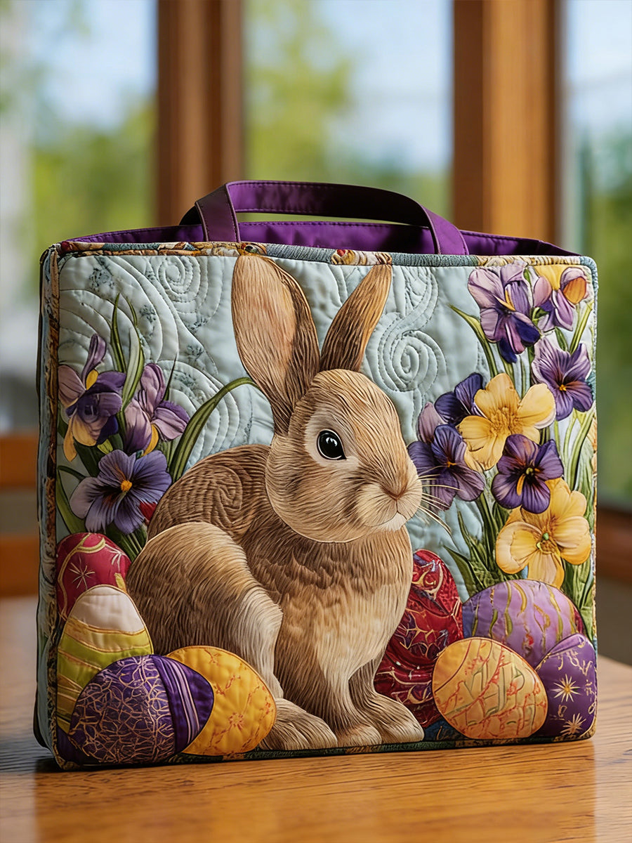 Osterhase Blumen bedruckte Einkaufstasche
