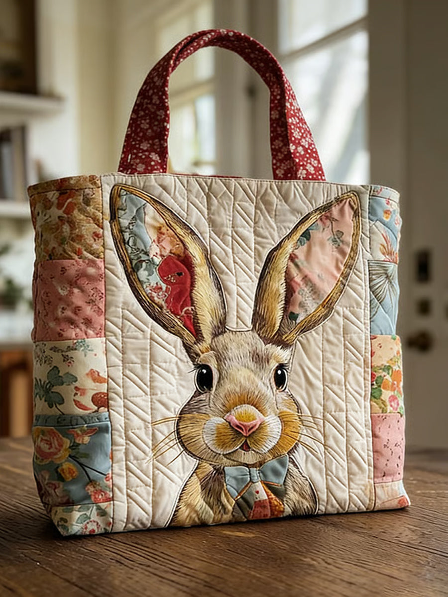 Osterhase Blumen bedruckte Einkaufstasche