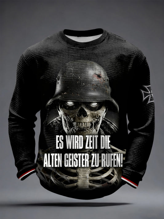 Herren ES WIRD ZEIT DIE ALTEN GEISTER ZU RUFEN! Waffel T-Shirt