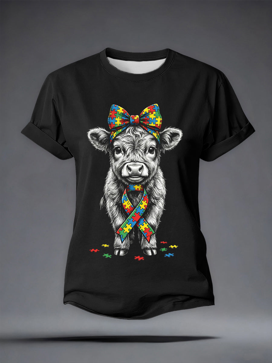 Autismus-Bewusstseins-T-Shirt für Frauen