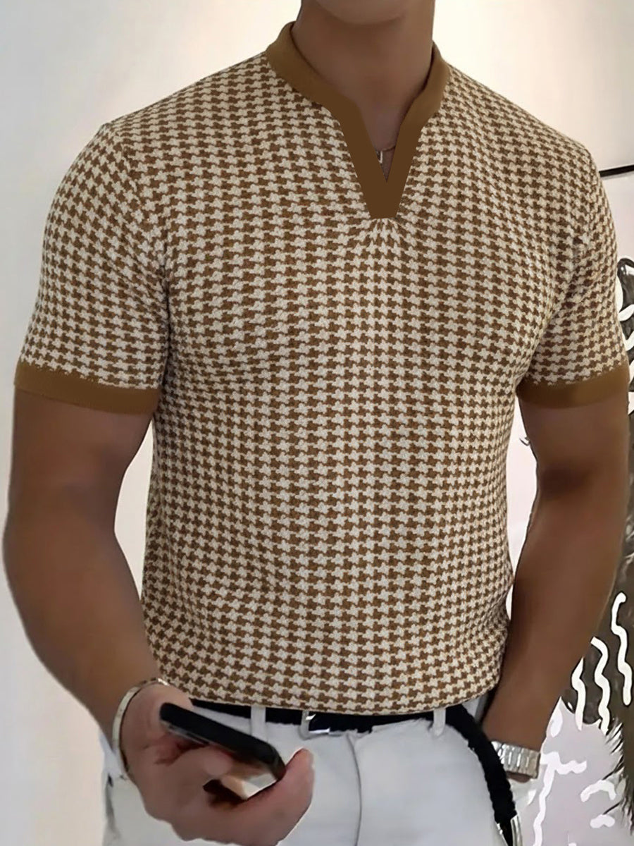 Herren-Business-T-Shirt mit V-Ausschnitt