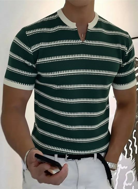 Business-T-Shirt mit V-Ausschnitt für Männer