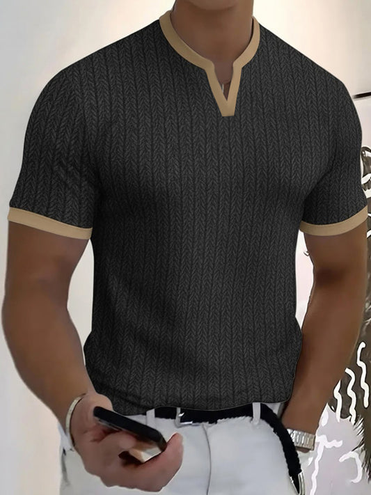 Herren-Business-T-Shirt mit V-Ausschnitt