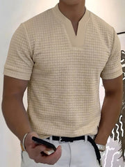 Business-T-Shirt mit V-Ausschnitt für Männer