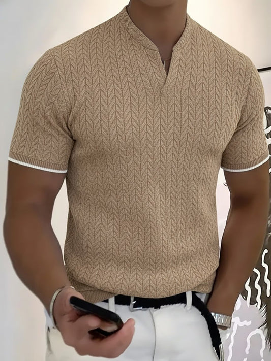 Herren-Business-T-Shirt mit V-Ausschnitt