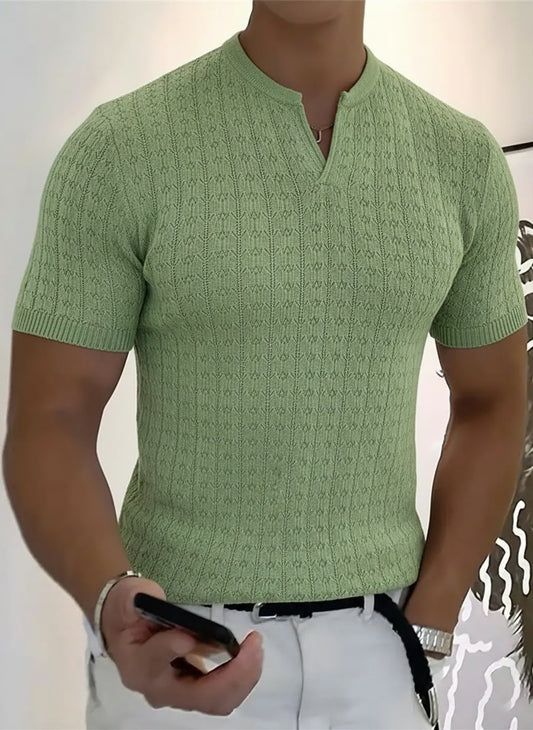 Business-T-Shirt mit V-Ausschnitt für Männer