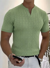 Business-T-Shirt mit V-Ausschnitt für Männer