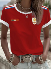 T-shirt à manches courtes France Rugby pour femmes