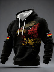 Herren deutscher Adler druck Karierte Baumwolle Hoodie