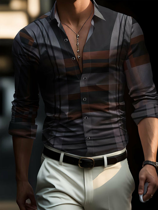 Herren-Business-Stil bedrucktes Hemd