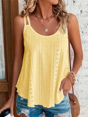 Damen-Jacquard-Trägerhemd ohne Ärmel