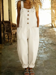 Damen-Lässiger Denim-Jumpsuit