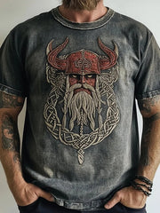 Herren-Viking-Print-T-Shirt