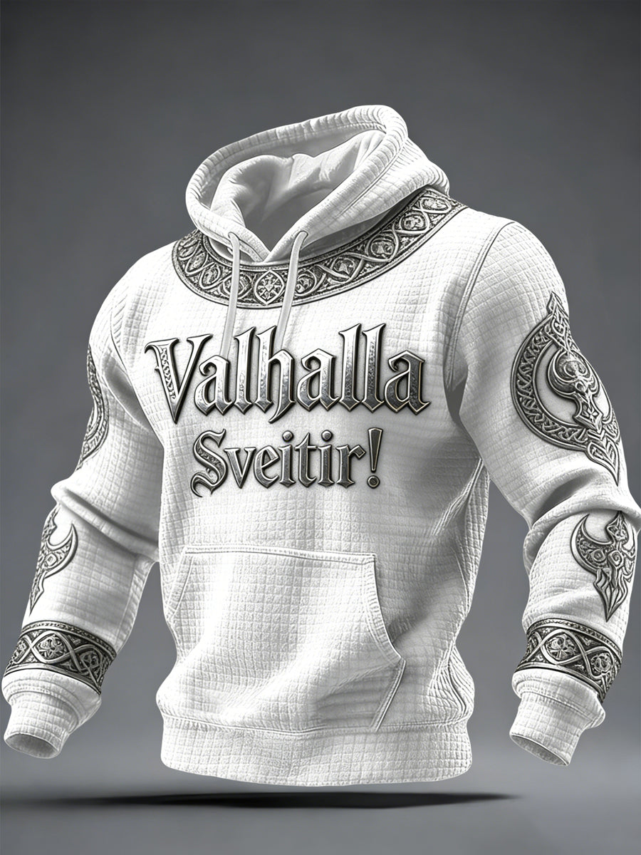 Herren-Kapuzen pullover im Viking-Stil Val halla