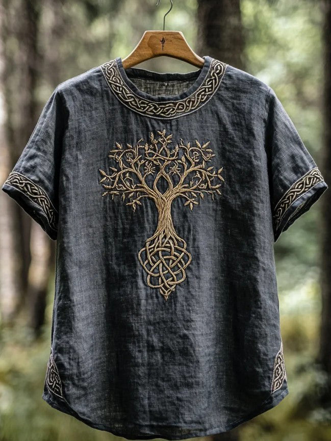 Herren-Viking-Print-T-Shirt