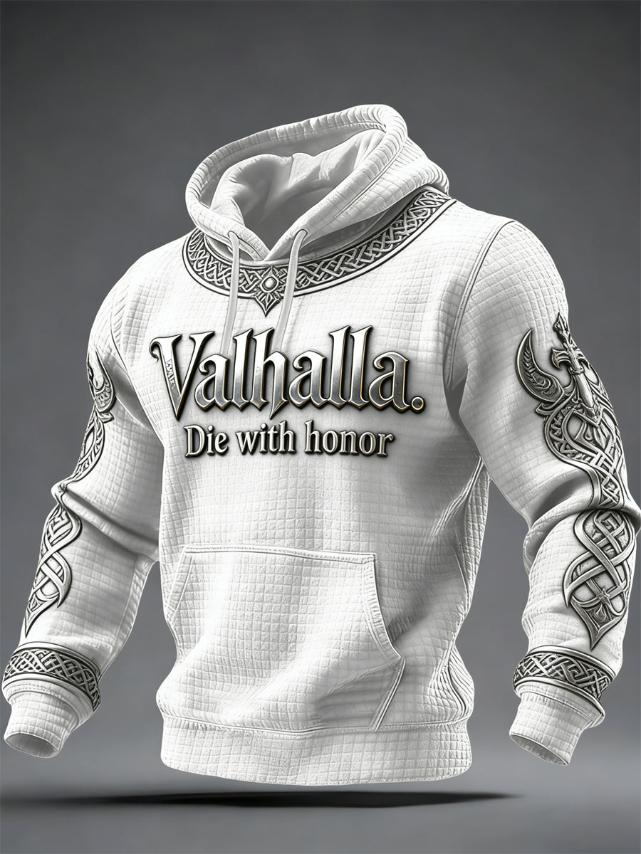 Herren-Kapuzen pullover im Viking-Stil Val halla