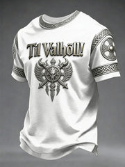 Herren-T-Shirt im Wikingerstil mit Valhalla-Print