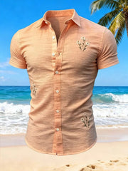 Herren-Kurzarm-Hemd im Urlaubs stil