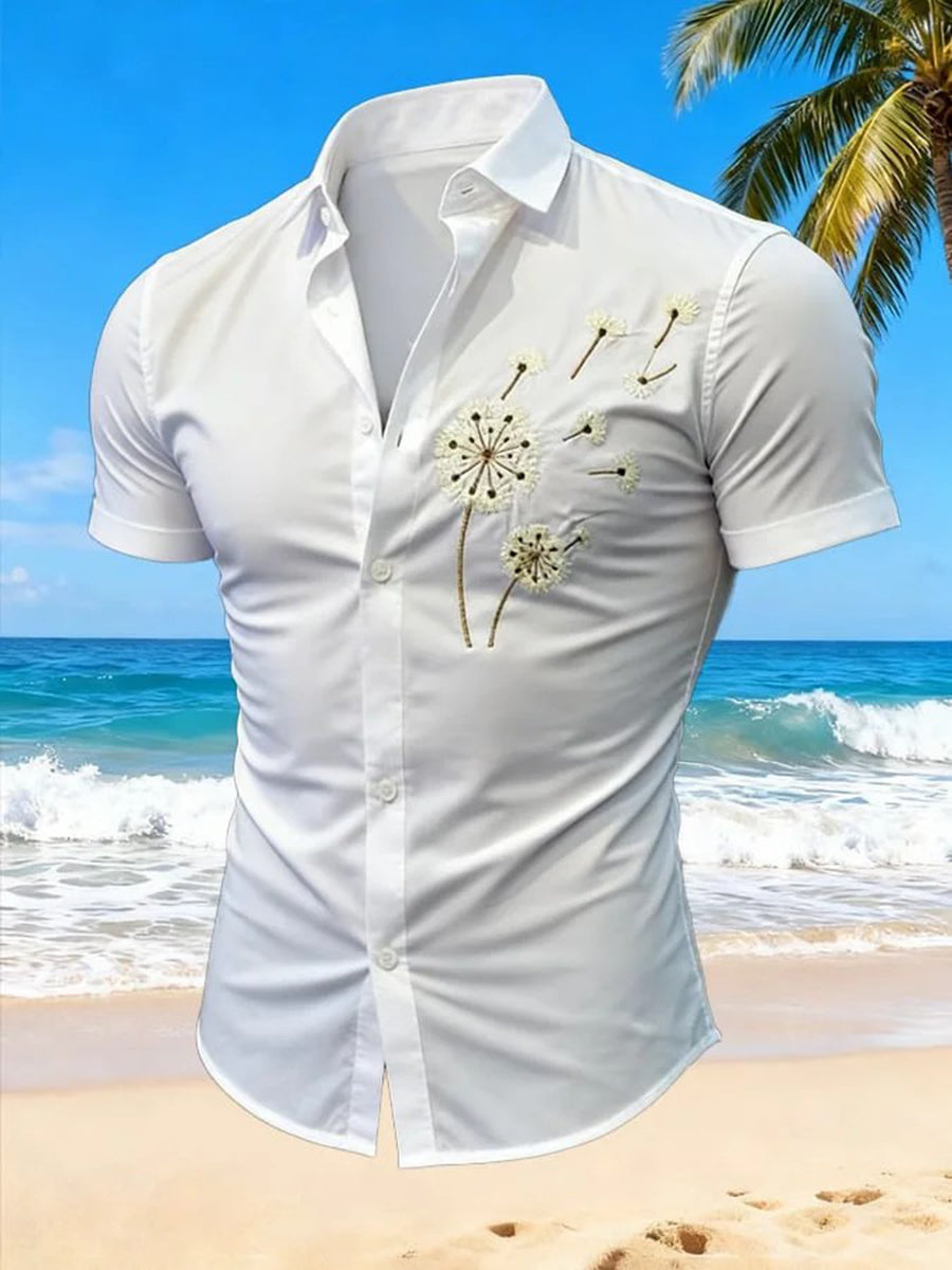 Herren-Kurzarm-Hemd im Urlaubs stil
