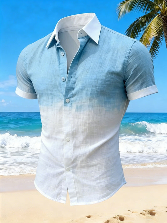 Herren-Kurzarm-Hemd im Urlaubs stil