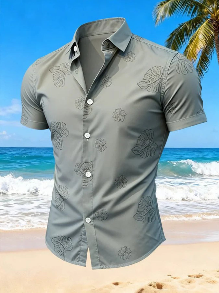 Herren-Kurzarm-Hemd im Urlaubs stil