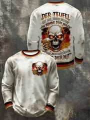 Herren-Bierliebhaber-Kapuzenpullover mit Rundhalsausschnitt