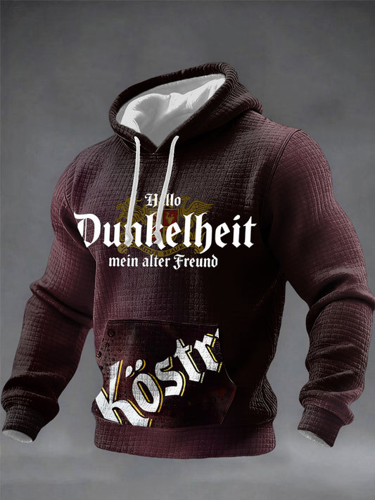 Herren Hallo Dunkelheit Mein alter Freund Druck karierten Baumwoll-Hoodie