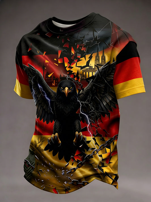 Herren-T-Shirt aus Deutschland mit Kurzarm und Print