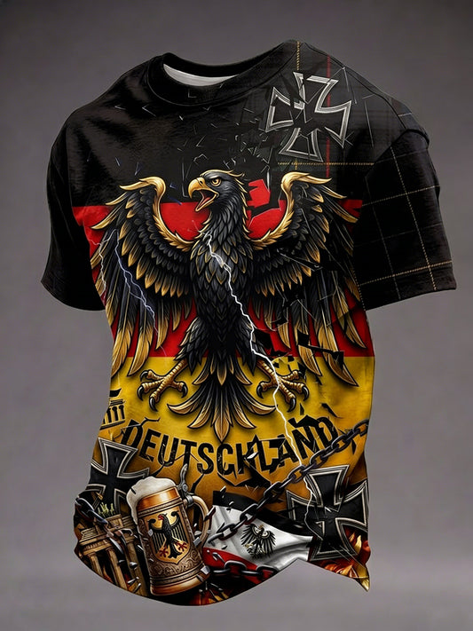 Herren-T-Shirt aus Deutschland mit Kurzarm und Print