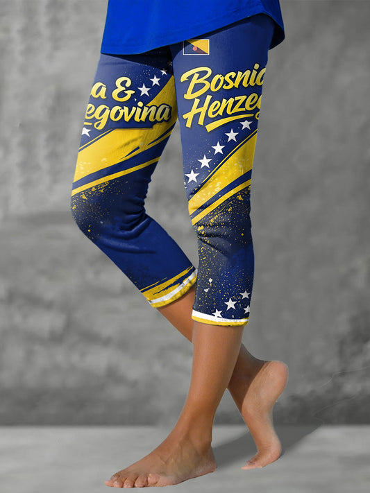 Damen-Fußball-Liebhaber-Leggings von Bosnia ZMAJEVI mit Aufdruck