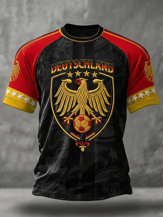 Männer deutscher Fußballfan kurze Ärmel T-Shirt