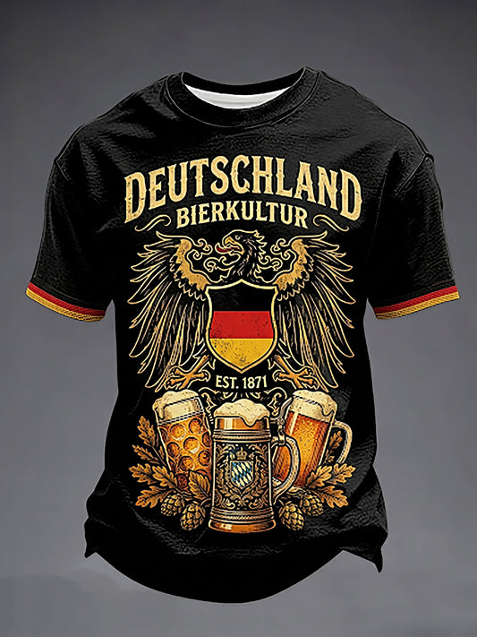 Herren-T-Shirt für Bierliebhaber mit kurzen Ärmeln