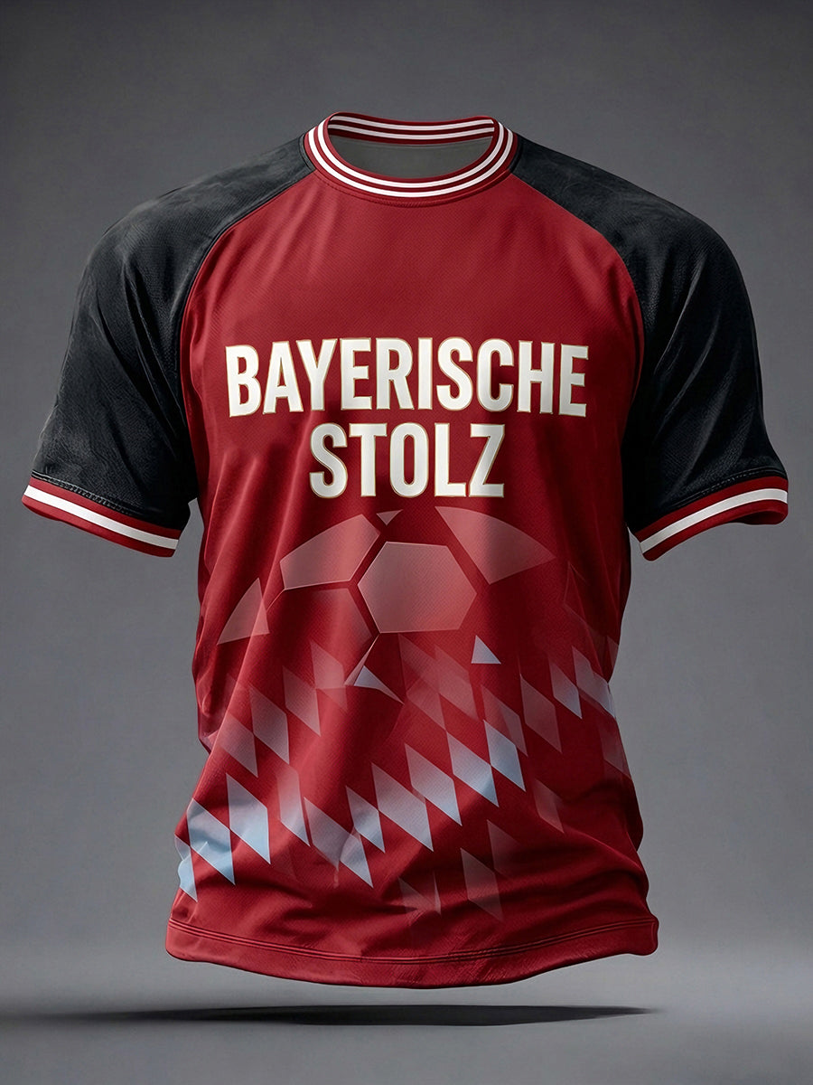 Herren-T-Shirt mit deutschem Fußballfan-Print