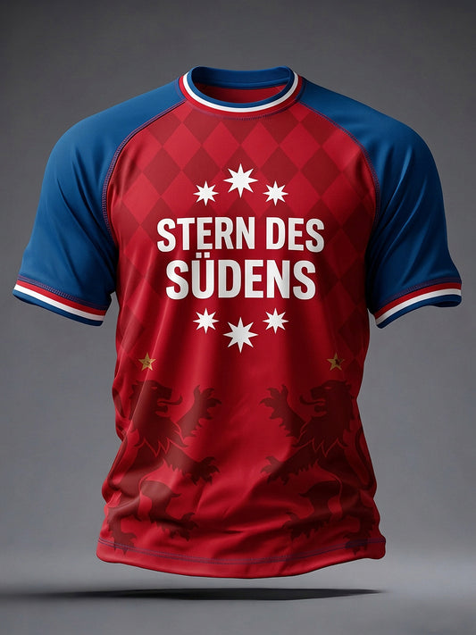 Herren-T-Shirt mit deutschem Fußballfan-Print