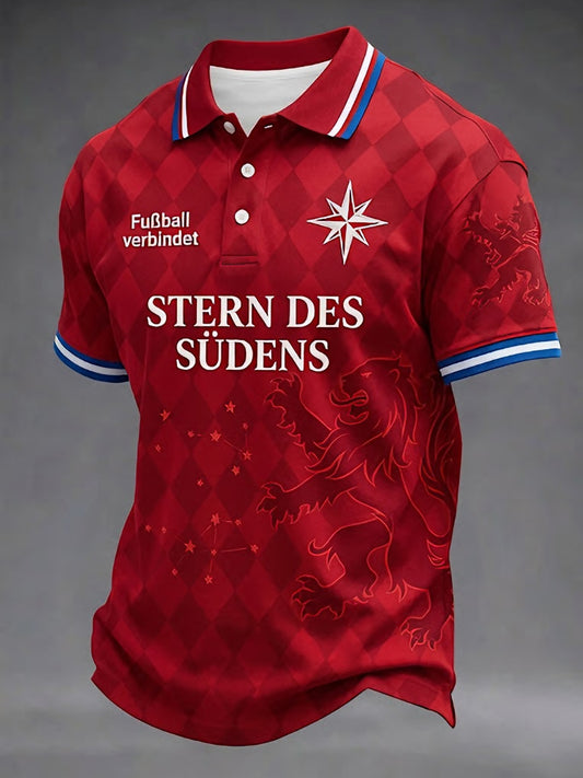 Herren-Deutschland-Fußballfan-Print-Shirt