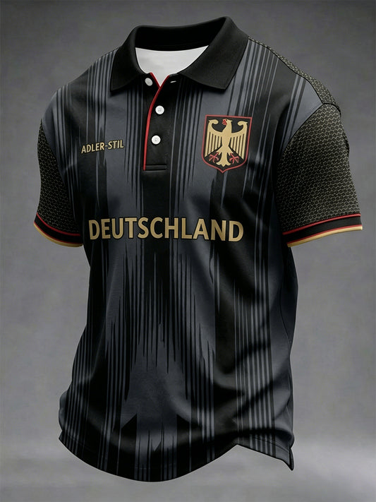 Herren-Fußballfan-Shirt mit Deutschland-Print