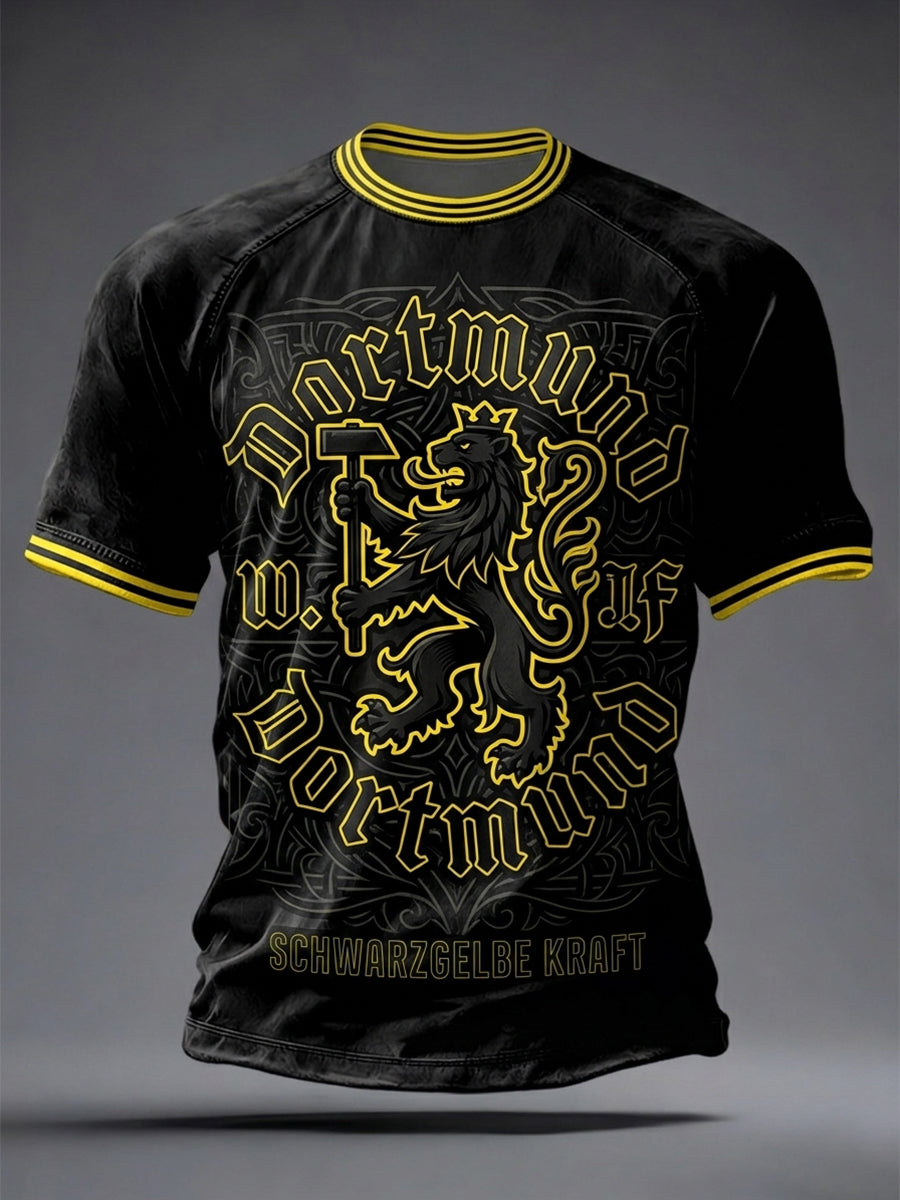 Herren-Fußballfan-T-Shirt mit Deutschland-Print