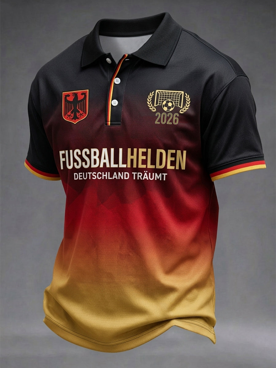 Herren-Fußballfan-Shirt mit Deutschland-Print