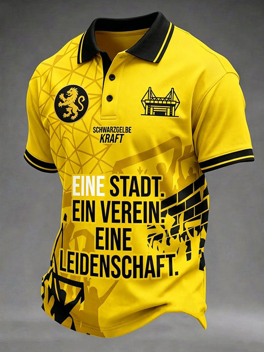 Herren-Fußballfan-Shirt mit Deutschland-Print