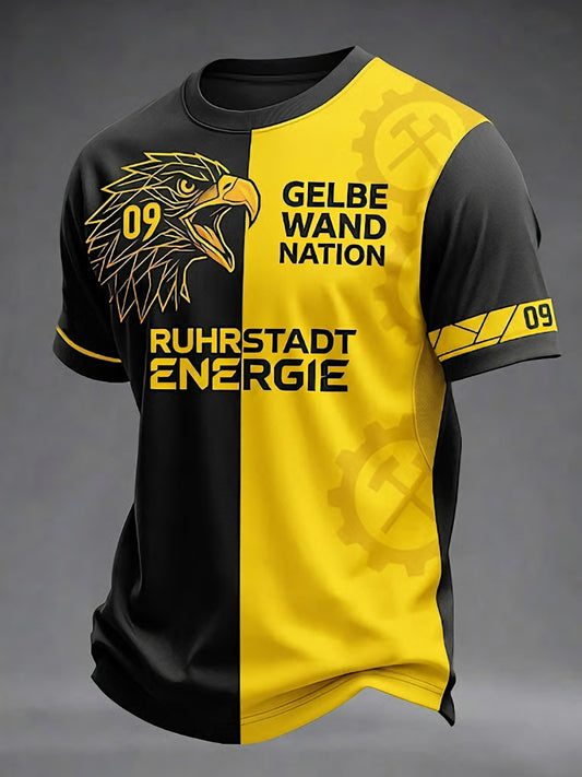 Herren-Fußballfan-T-Shirt mit Deutschland-Print