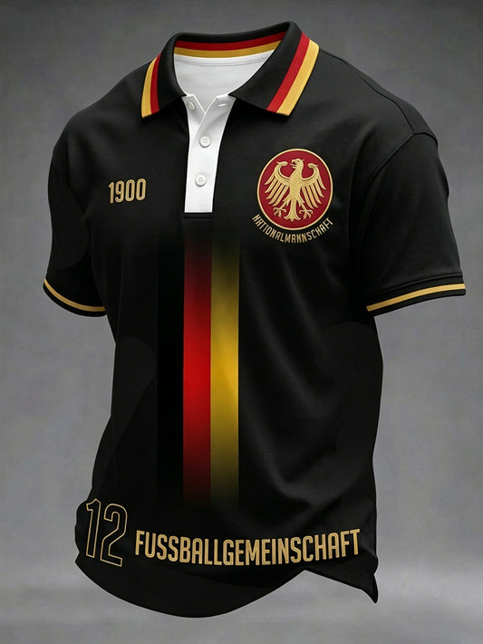 Herren-Fußballfan-Shirt mit Deutschland-Print