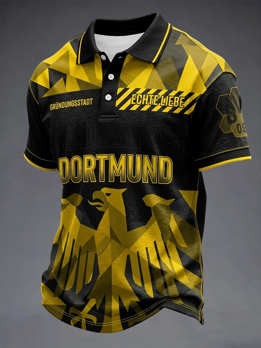 Herren-Fußballfan-Shirt mit Deutschland-Print