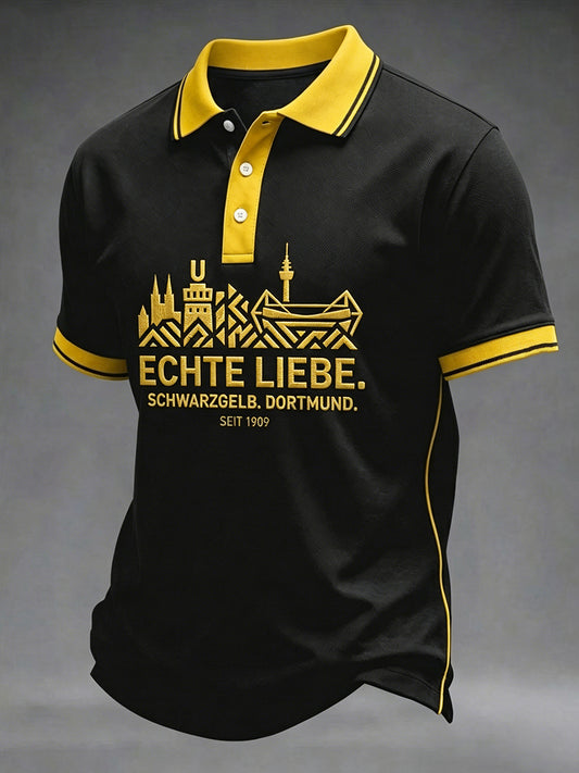 Herren-Fußballfan-Shirt mit Deutschland-Print