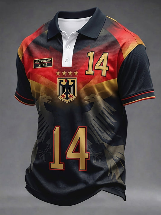 Herren-Fußballfan-Shirt mit Deutschland-Print