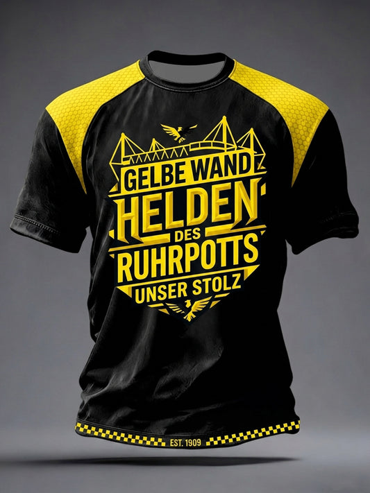 Herren-Fußballfan-T-Shirt mit Deutschland-Print