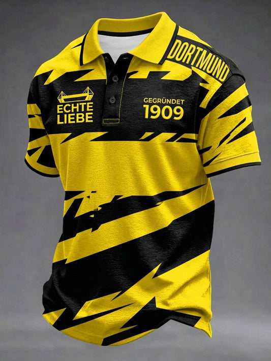 Herren-Fußballfan-Shirt mit Deutschland-Print