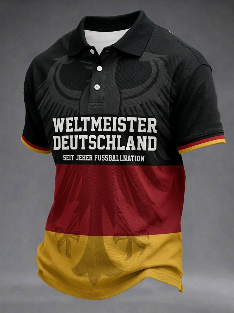 Herren-Fußballfan-Shirt mit Deutschland-Print