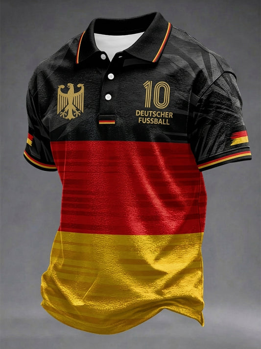 Herren-Fußballfan-Shirt mit Deutschland-Print