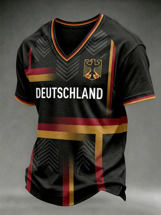 Herren-T-Shirt mit deutschem Fußball-Liebhaber-Print