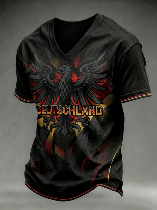 Herren-T-Shirt mit deutschem Fußball-Liebhaber-Print